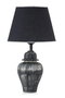Opviq TM273 Lámpara de Mesa Negro y Plata